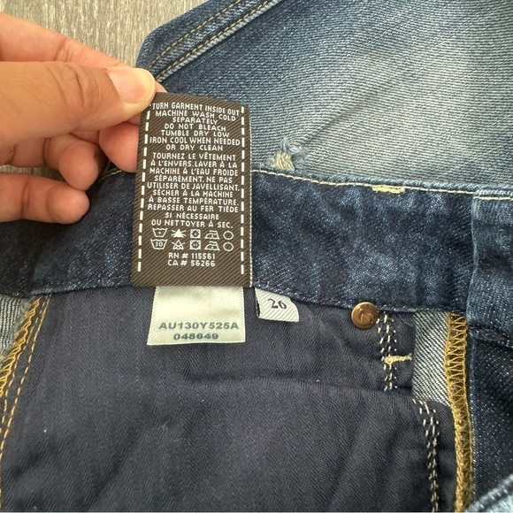 7 For All Mankind A Pocket Jeans Style AU130Y525A Medium Rise 26 Womens Y2K - Picture 9 of 16